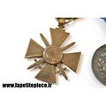 Ensemble médailles Première Guerre Mondiale, Guerre d'Italie, Croix de Guerre et valeur et discipline