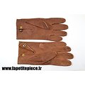 Paire de gants en cuir style Armée Française