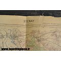 Carte géographique secteur STENAY modèle 1922 - 1935 Armée Française