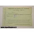 Ticket de colis - 1917 - Prisonniers de Guerre, commission de secours des Ardennes