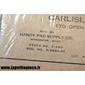 Large Battle dressing US ARMY 1943 Handy Pad Supply Co.