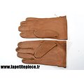 Paire de gants en cuir style Officier Français Première ou Deuxième Guerre Mondiale