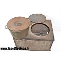 Poêle à bois transportable - chauffe gamelle et chauffage. France WWI