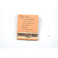Pochette d'allumettes américaine Squibb, années 1930 - 1950
