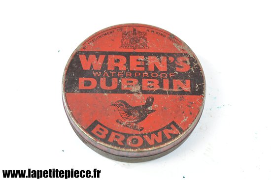 Boite de cirage à chaussures Anglais WW2 - Wren's dubbin Brown