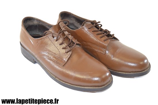 Repro chaussures d'officier US WW2 - Shoes low quarter russet leather officer. Taille 44
