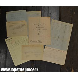 Lot papiers occupation Allemande 1914 - 1918 commune de Floing Ardennes