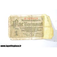 Billet de 1 Reichsmark 1937 - mauvais état 