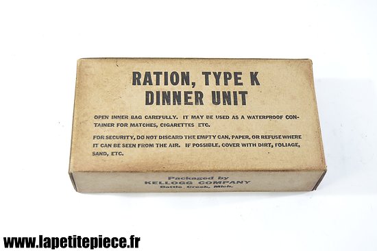 Repro boite ration US WW2 - Ration type K Dinner Unit D