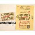 Etiquette / emballage de savon américain époque Deuxième Guerre /Mondiale. KIRKMAN BORAX SOAP. Reconstitution US WW2