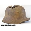 Coque de casque Allemand impacté - Première Guerre Mondiale