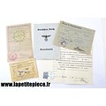 Lot documents Allemands WW2 - Kennkarte, Aisweis ...