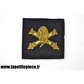 Repro insigne brodé fil doré - Chars de combat. France WW1 / WW2