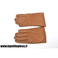 Paire de gants en cuir style Officier Français Première ou Deuxième Guerre Mondiale