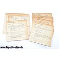 Lot de fiches médicales prisonniers Stalag VII A - Moosburg