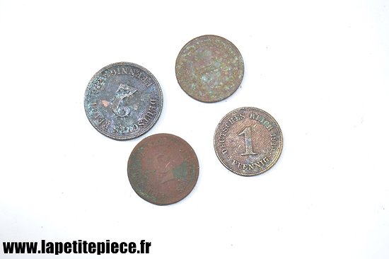 Lot de monnaies Allemandes Première Guerre Mondiale