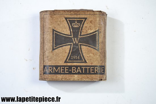 Repro pile Allemande WW1 pour lampe de poche. ARMEE BATTERIE 1914