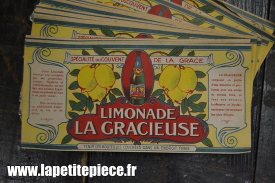 Etiquette de limonade Française années 1930 - reconstitution