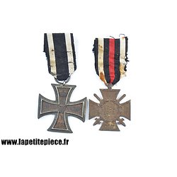 Croix de fer 2e classe 1914 et Ehrenkreuz des Weltkrieges - Allemand WW1