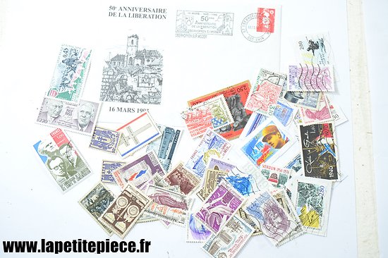 Lot timbres Libération FFI FFL, Résistance, Général De Gaulle.