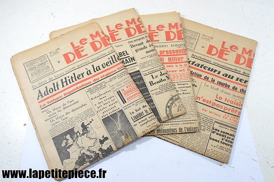 Lot journaux LE MONDE DE DEMAIN (mensuel) Mai juin juillet aout 1939
