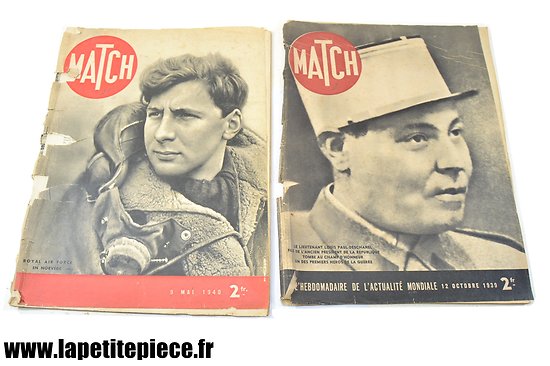 Deux revues MATCH 1939 et 1940 Deuxième Guerre Mondiale. Louis Paul-Deschanel et Royal Air Force en Norvège