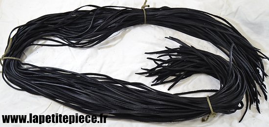 Paire de lacets cuir noir 150cm