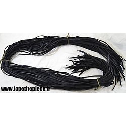 Paire de lacets cuir noir 150cm