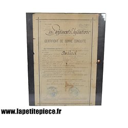 Certificat de bonne conduite 196 Régiment d'Infanterie 1902 - Declerck Alfred (né le 22 janvier 1878)