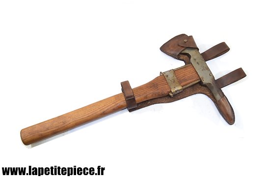 Pic-hache de pionnier Allemand WW1 - Beilpicke - kleines Schanzzeug - Pickaxe 1899. Etui repro