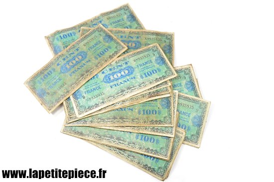 Repro billet de banque France Libre, libération 1944 - 100 Francs