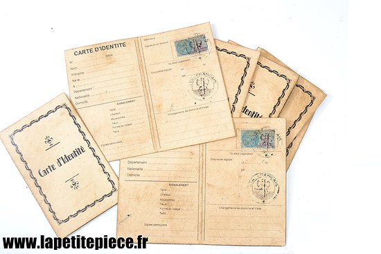 Repro carte d'identité régime de Vichy, Résistant FFI / civil - France WW2 - occupation