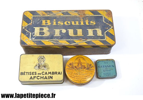 Lot boites alimentaires Françaises années 1930 - 1940