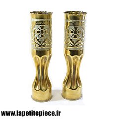 Vases artisanat souvenir de LAFFAUX (Aisne) Première Guerre Mondiale - Offensive du Chemin des Dames de 1917