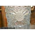 Grand vase en cristal décor tournesol
