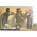 Illustration Honoré Daumier H.D. 1862 Physiologie du buveur - Les quatres âges