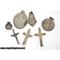 Lot de médailles religieuses et crucifix 19e siècle