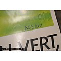 Affiche INRS 1990 par ASSARI - Mettez vos oreilles au vert