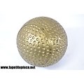 Balle de golf décorative en laiton repoussé ( Dinanderie ) - Fabrication ancienne
