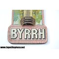 Thermomètre Byrrh support bois, décor vigne et raisin. Années 1920 - 1940.