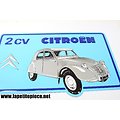 Plaque en tôle lithographiée Citroën 2CV