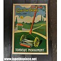 Affiche années 1930 - Tondeuse Moraimont - Camion Frères Vivier au Court Ardennes. Atelier Floquet Montcy Charleville ancienne affiche collection vintage