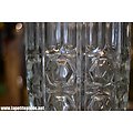 Vase an verre, décors octogones style art déco. Années 1960
