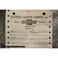 Facture Chevrolet 1942 - Palmer's Granite Garage Inc. 15 west First Street FULTON (USA)
