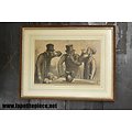 Illustration Honoré Daumier H.D. 1862 Physiologie du buveur - Les quatres âges