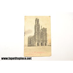 Nancy - Eglise St-Pierre (1885) façade surmontée de deux tours dont l'une est inachevée