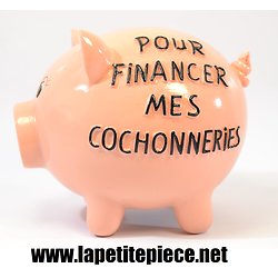 Tirelire Cochon "Pour Financer mes cochonneries"