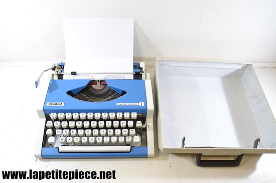 Machine à écrire Olympia Traveller de Luxe - bleue