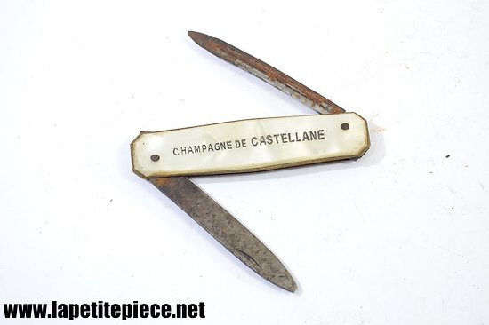 Canif de poche Champagne De Castellane Epernay. Années 1920 - 1940