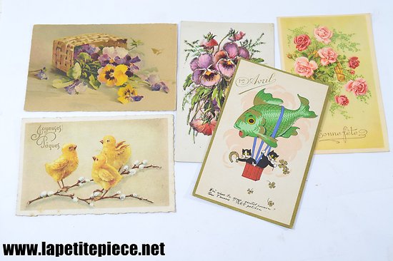Cartes postales fantaisies années 1920 - 1930. 1er Avril...